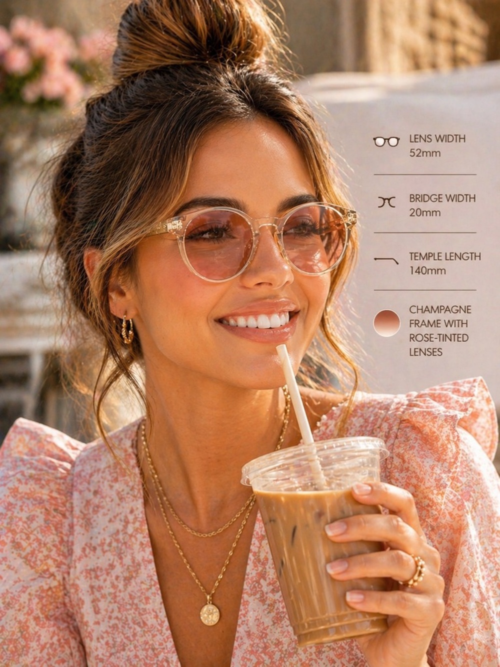 NEW!!! Chloe CE753S Champagne Round Sunglasses
